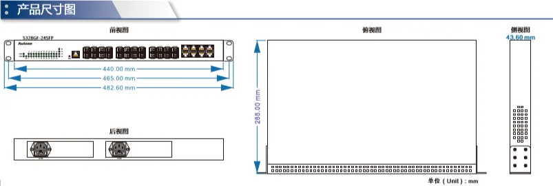 IDM S328GF-24SFP 10G Uplink Gigabit Fiber Aggregation Switch