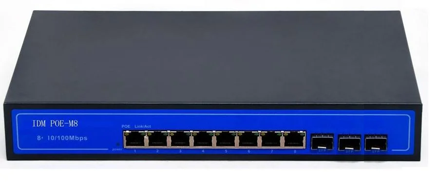 IDM POE-M8 POE Gigabit Optical Fiber Ethernet Switch