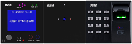 IDM MJ-100 多功能生物识别门禁对讲终端集对讲板模块、视频板模块和识别板模块,各模块可灵活组合,实现门禁出入综合管控功能,安装于哨位门内、门外