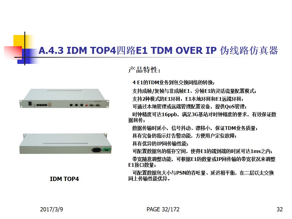 IDM TOP2 Dual-channel E1 TDM OVER IP Pseudo-wire Emulator