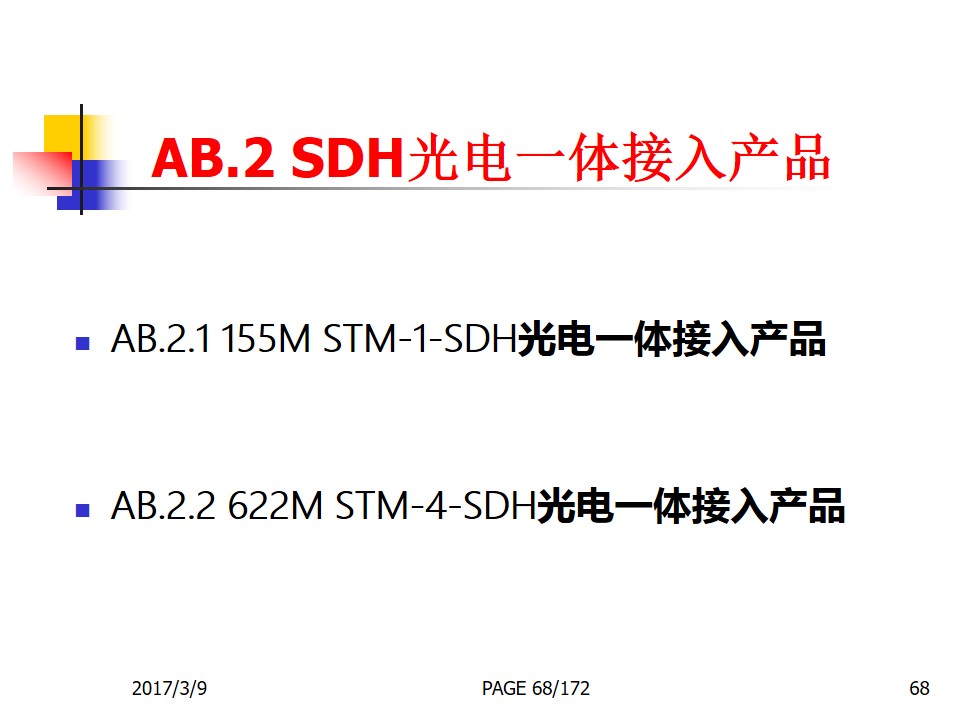 SDH光电一体接入产品