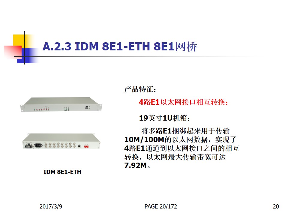 IDM 4E-ETH 4E1 Bridge