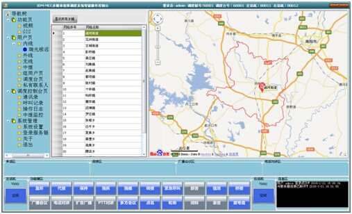 4. Clicking a marker allows you to select operation functions (phone, video, monitor).