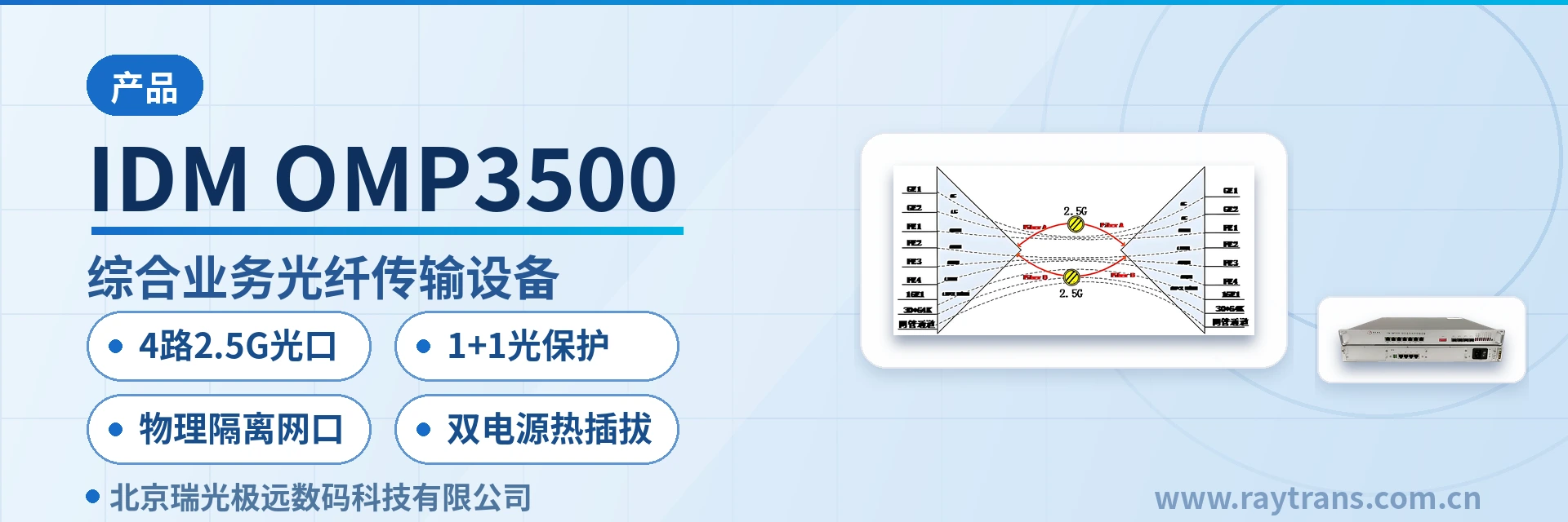 IDM OMP3500 光端机 | 电话光端机 | 多业务光端机 | 千兆网光端机 | 视频光端机 设备主图