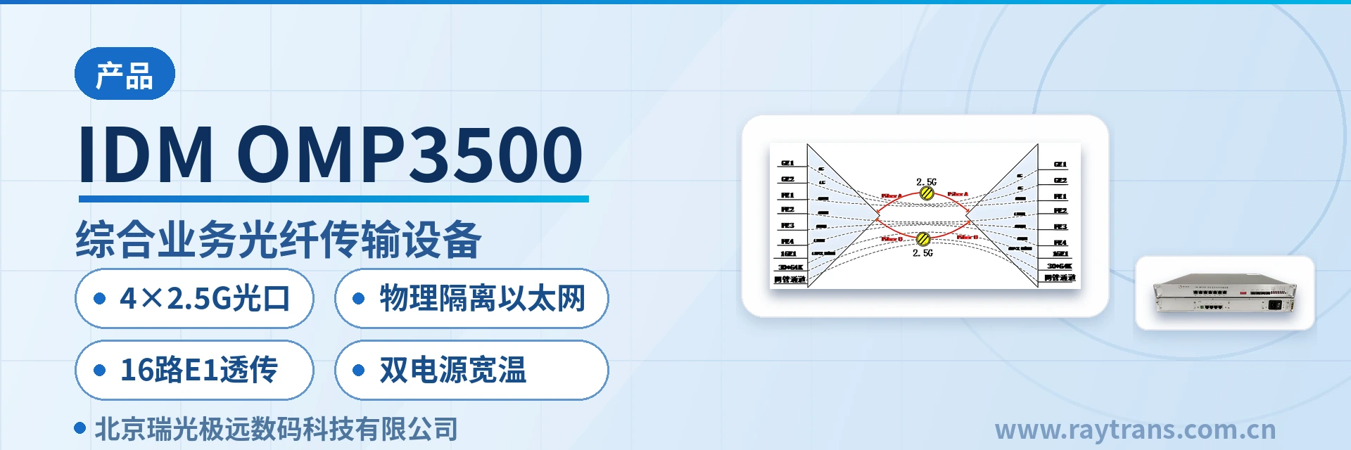 IDM OMP3500 光端机 | 电话光端机 | 多业务光端机 | 千兆网光端机 | 光端机厂家 设备主图