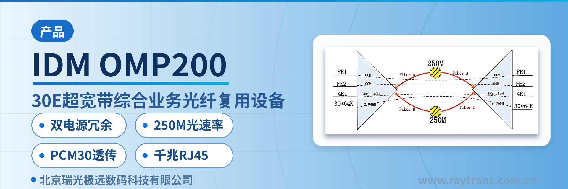 IDM OMP200 PCM Equipment | Integrated Service Access Device | Optical Multiplexing Equipment | Raytrans main product image