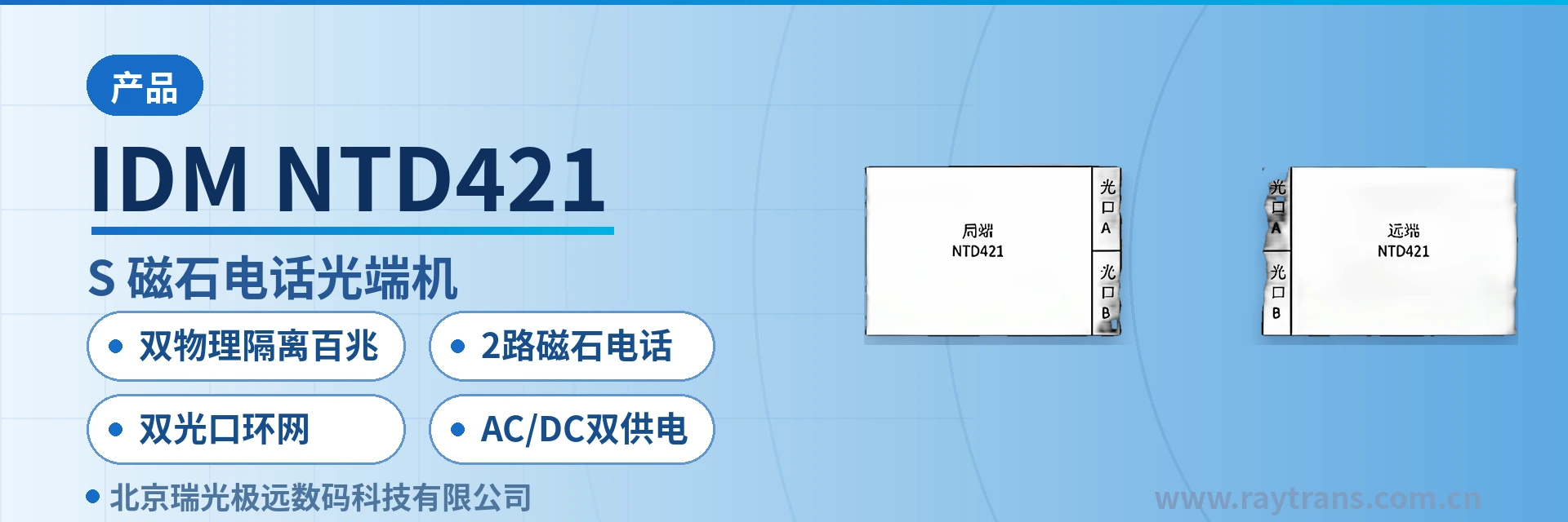 IDM NTD421 Optical Multiplexer | Telephone Optical Multiplexer | Multi-Service Optical Multiplexer | Gigabit Network Optical Multiplexer | Optical Multiplexer Manufacturer main product image