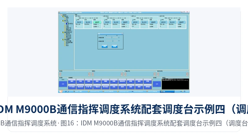 图16:IDM M9000B通信指挥调度系统配套调度台示例四(调度台介绍界面)