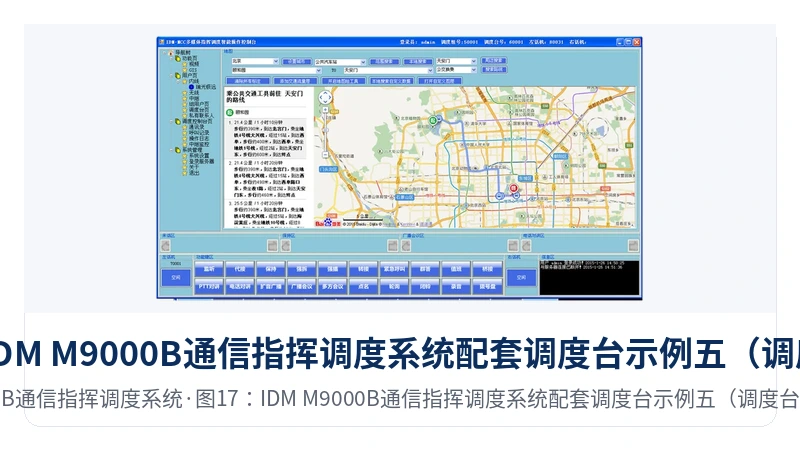 图17:IDM M9000B通信指挥调度系统配套调度台示例五(调度台介绍界面)