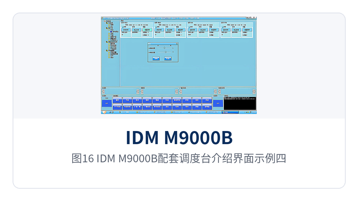 图16：IDM M9000B配套调度台介绍界面示例四