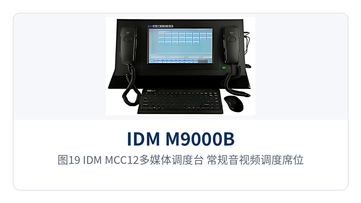 图19：IDM-MCC12多媒体调度台 常规音视频调度席位