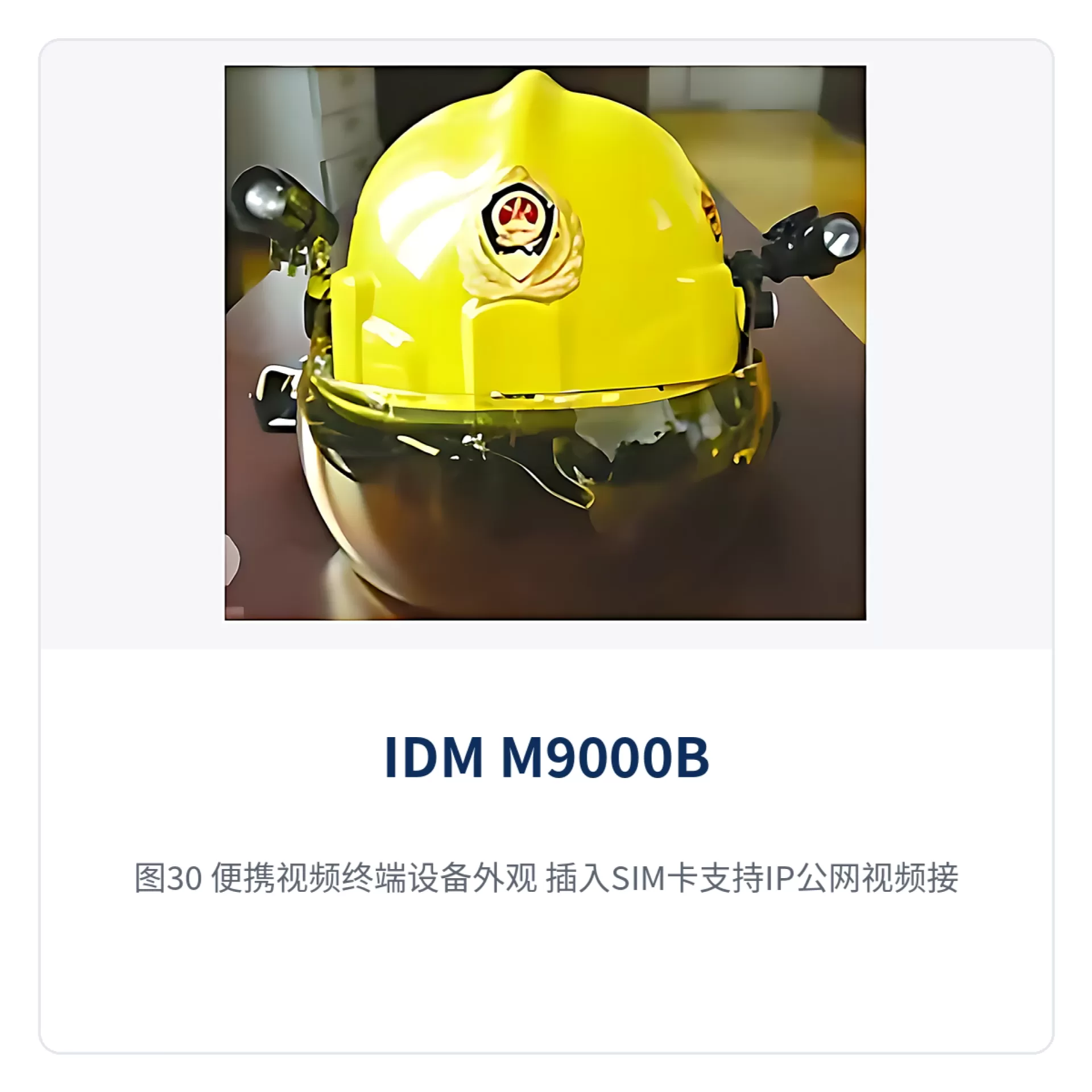 图30：便携视频终端设备外观 插入SIM卡支持IP公网视频接入