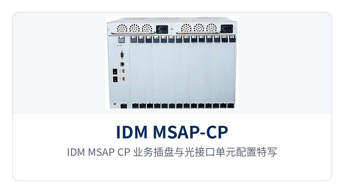 图2:IDM MSAP-CP 业务插盘与光接口单元配置特写