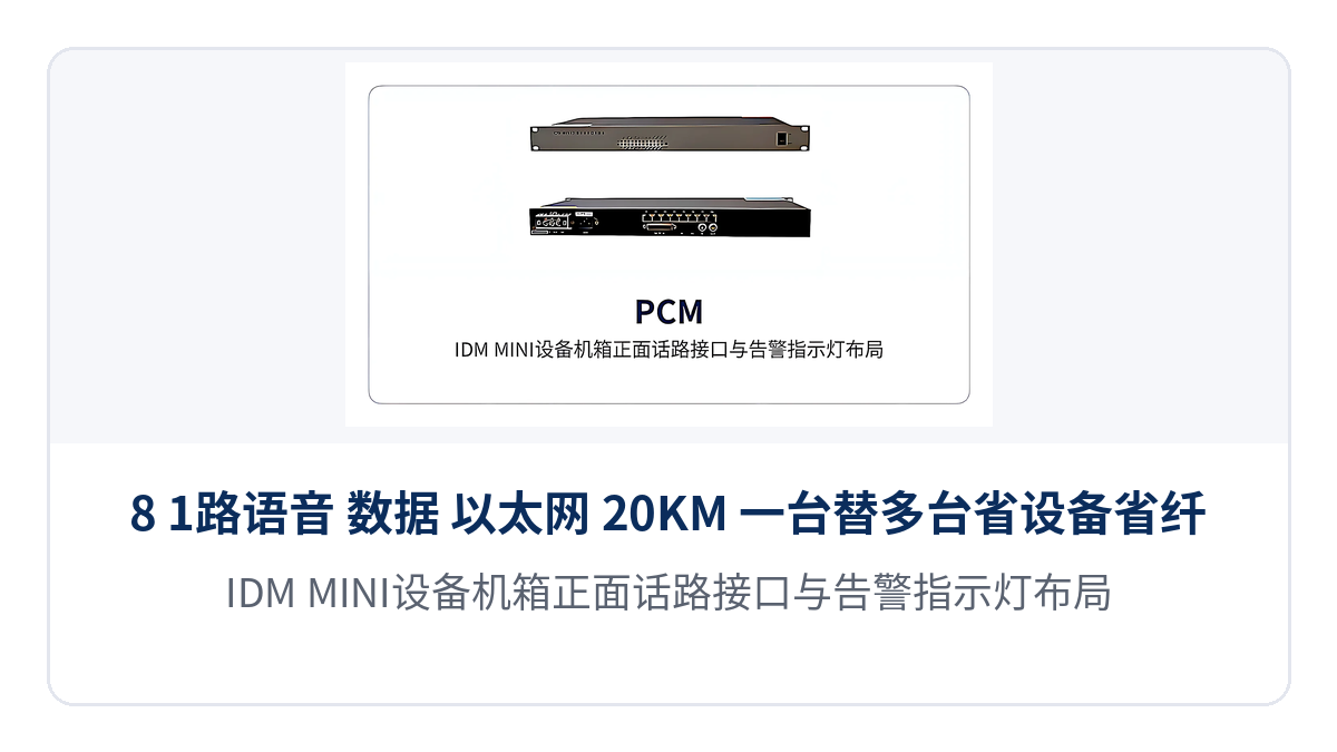 图1:IDM-MINI设备机箱正面话路接口与告警指示灯布局