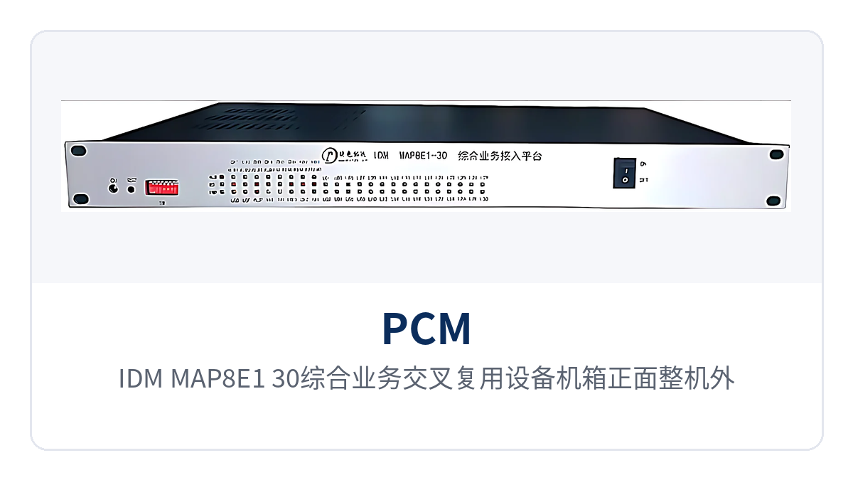 图1:IDM MAP8E1-30综合业务交叉复用设备机箱正面整机外观与运行指示灯