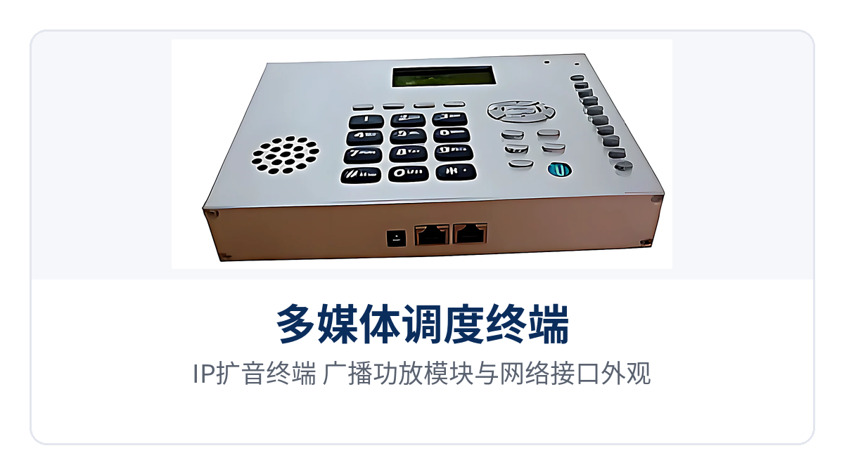 图4：IP扩音终端 广播功放模块与网络接口外观