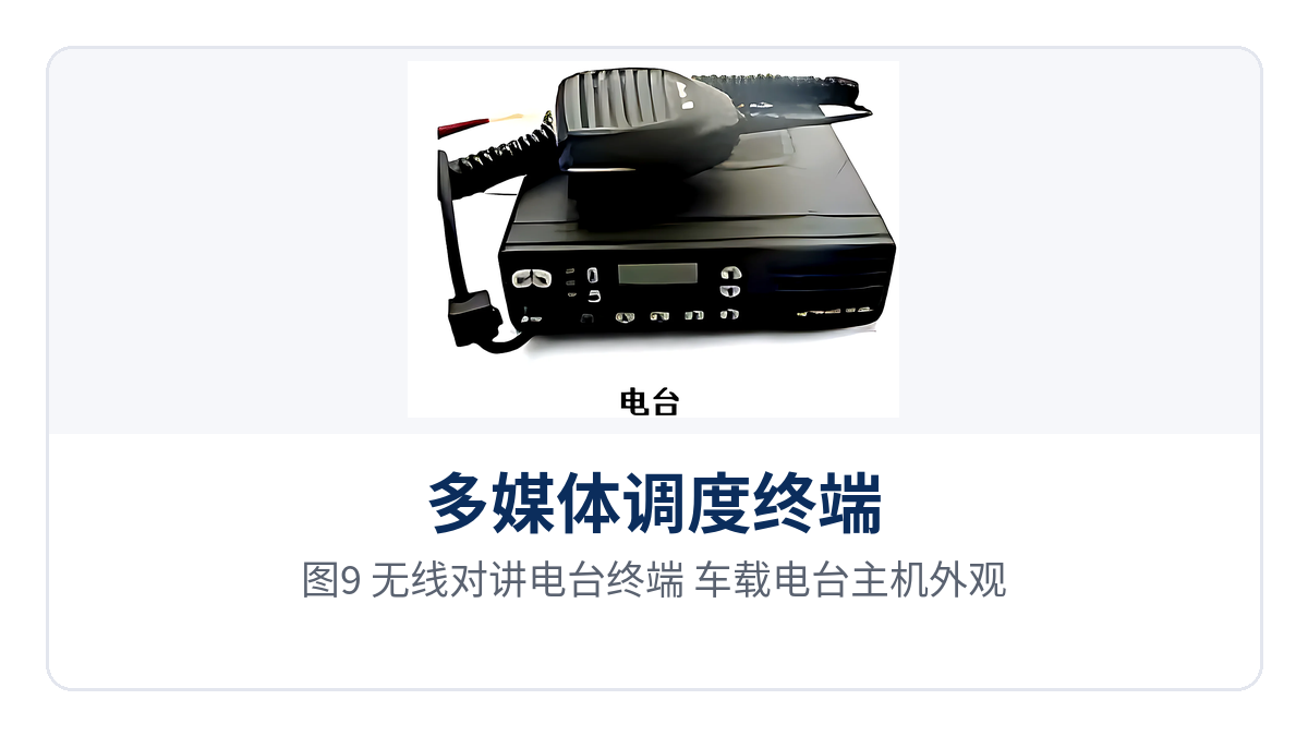 图9：无线对讲电台终端 车载电台主机外观