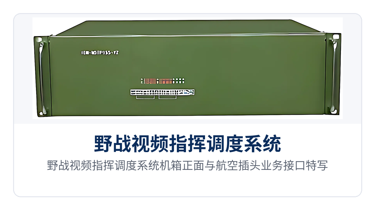 图1：野战视频指挥调度系统机箱正面与航空插头业务接口特写