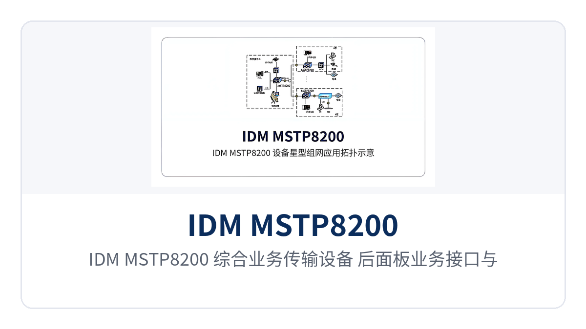 图2：IDM MSTP8200 综合业务传输设备 后面板业务接口与交流直流电源端子特写