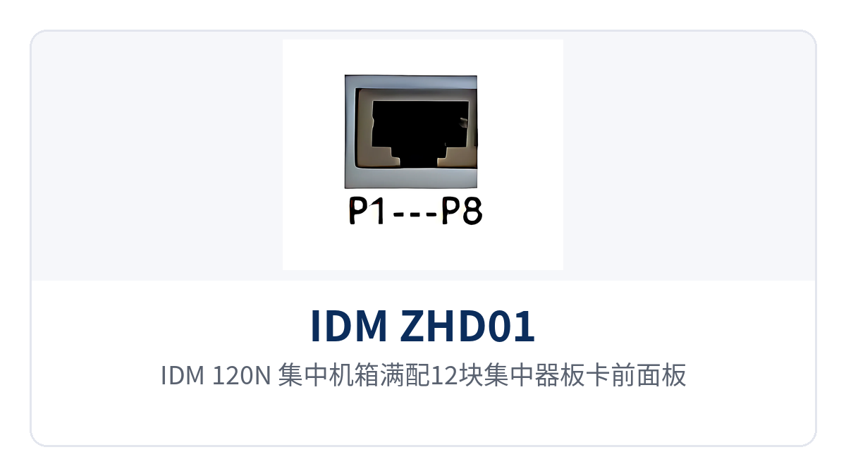 图2:IDM-120N 集中机箱满配12块集中器板卡前面板