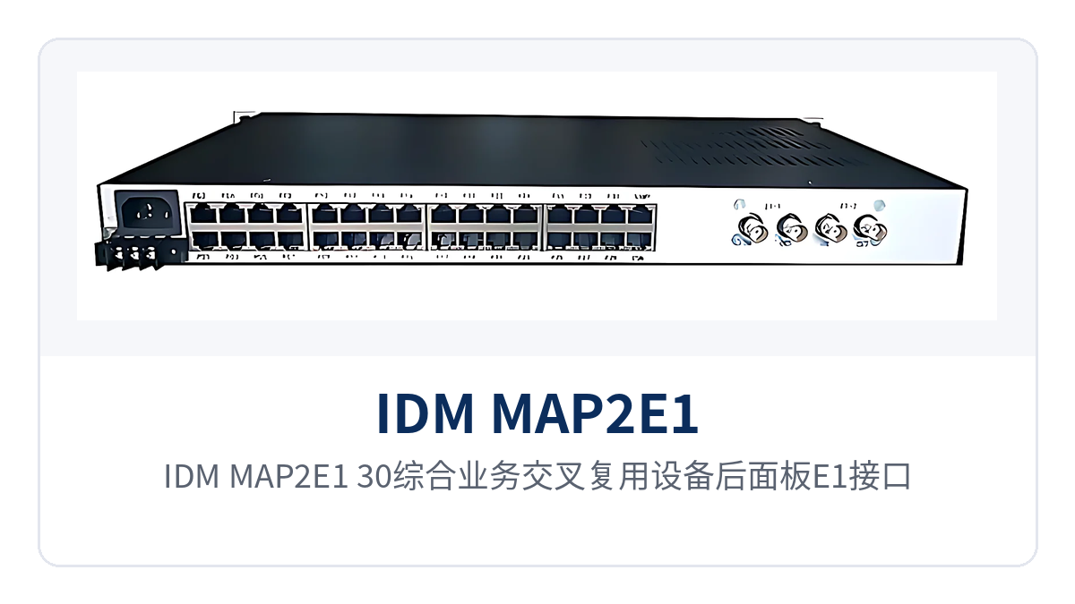 Figure 2: Rear panel E1 interfaces and service wiring terminal layout of the IDM MAP2E1-30 Integrated Service Cross-Connect Multiplexing Equipment