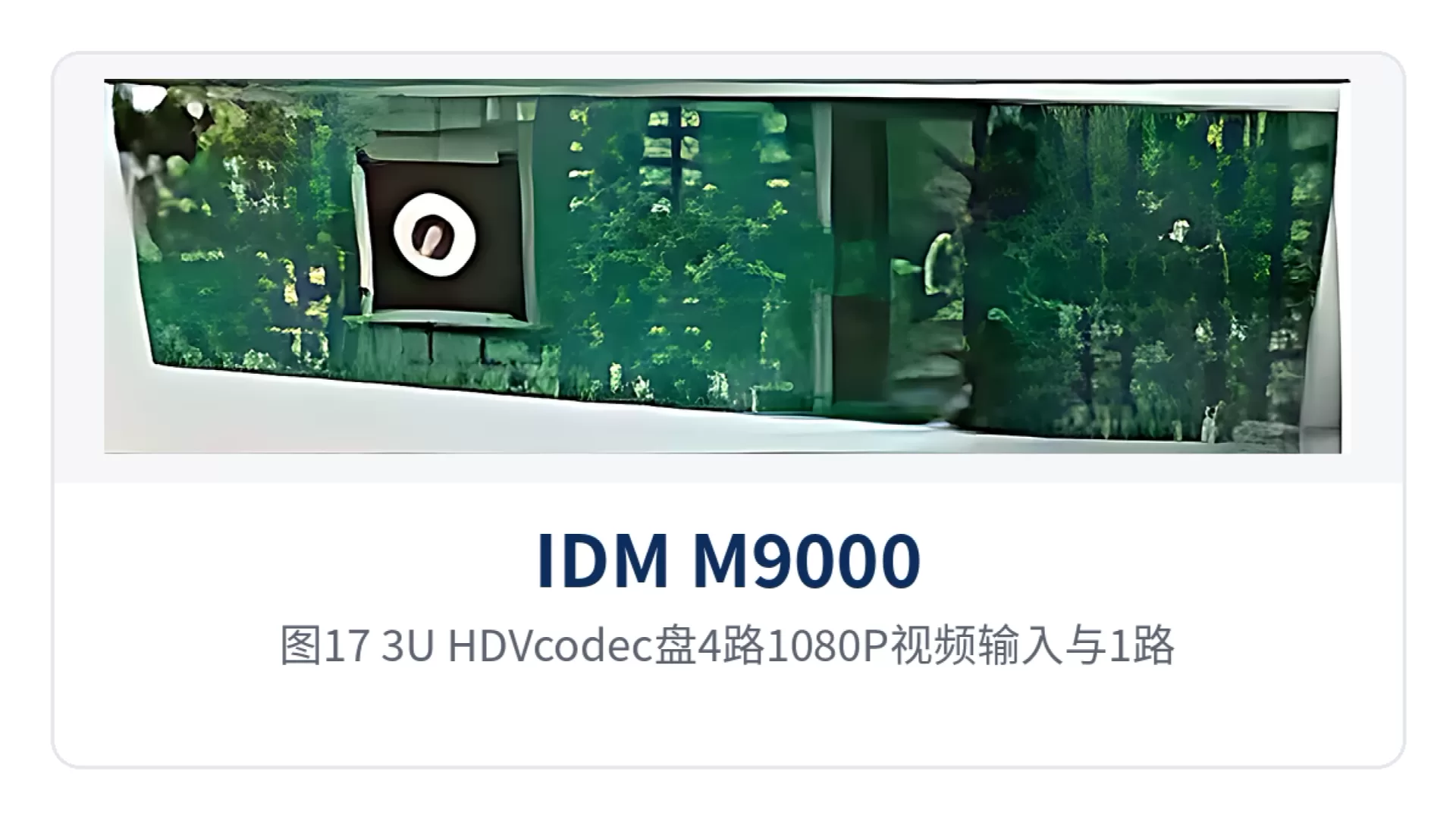 图17:3U-HDVcodec盘4路1080P视频输入与1路输出接口特写