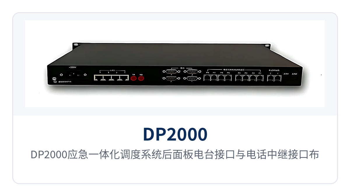 Figure 2: Rear panel radio interface and telephone trunk interface layout of the DP2000 Emergency Integrated Dispatching System