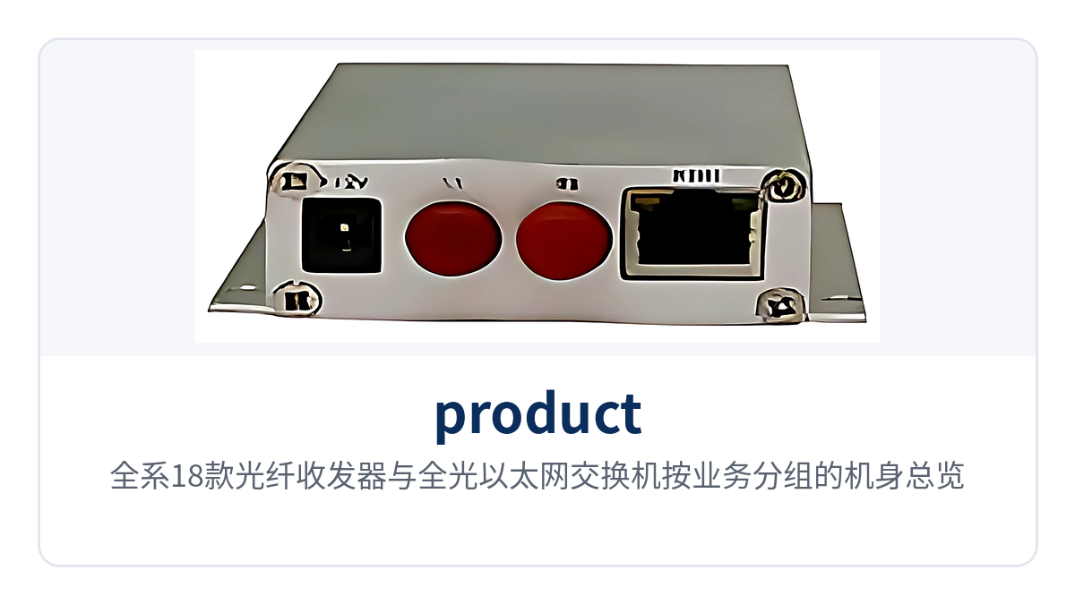 Figure 1: Overview of the chassis of all 18 media converters and all-optical Ethernet switches grouped by service